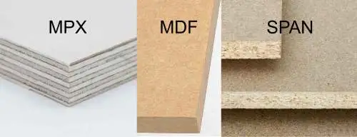 Plattenwerkstoffe Multiplex, MDF und Spanplatte